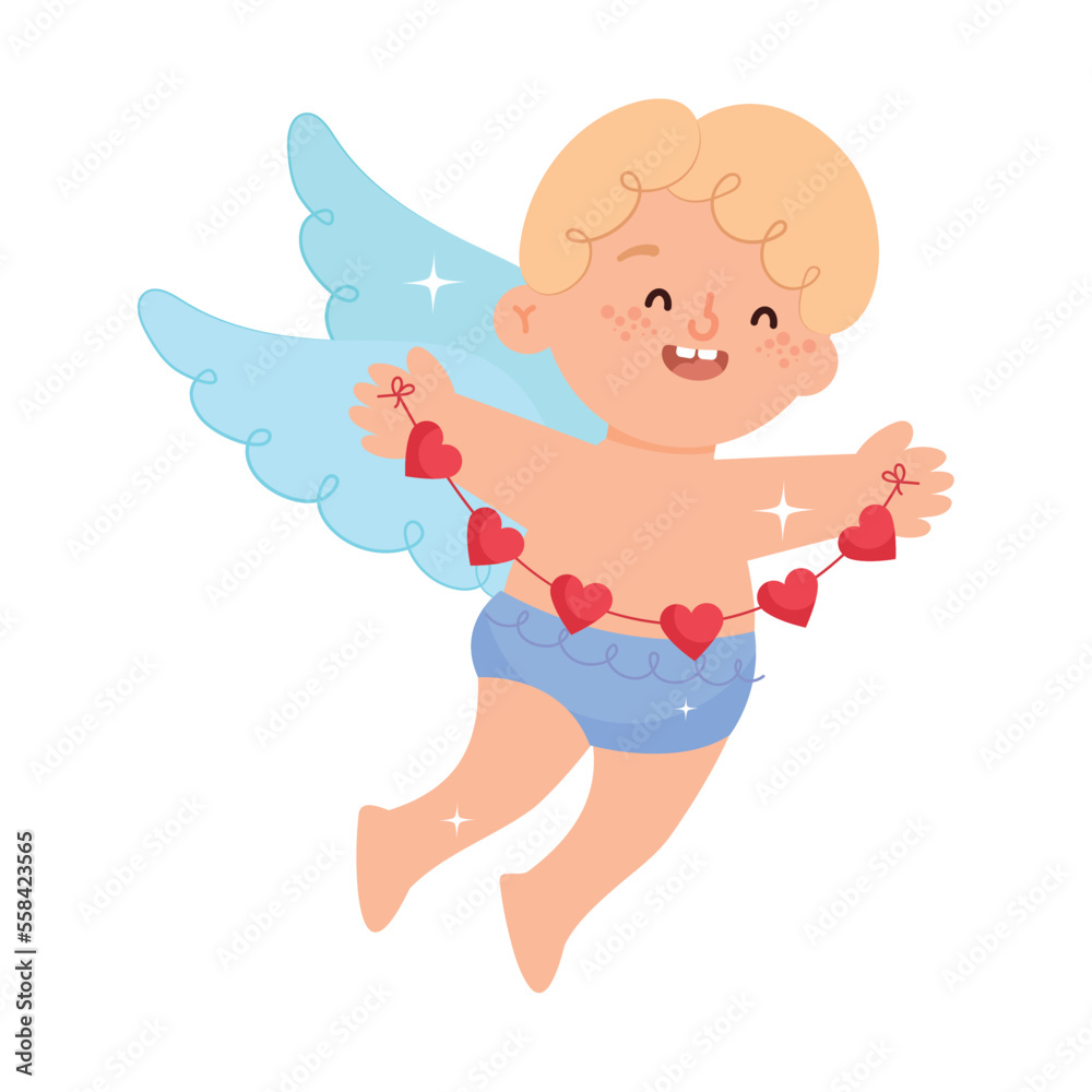 cupid with hearts cupid with hearts
