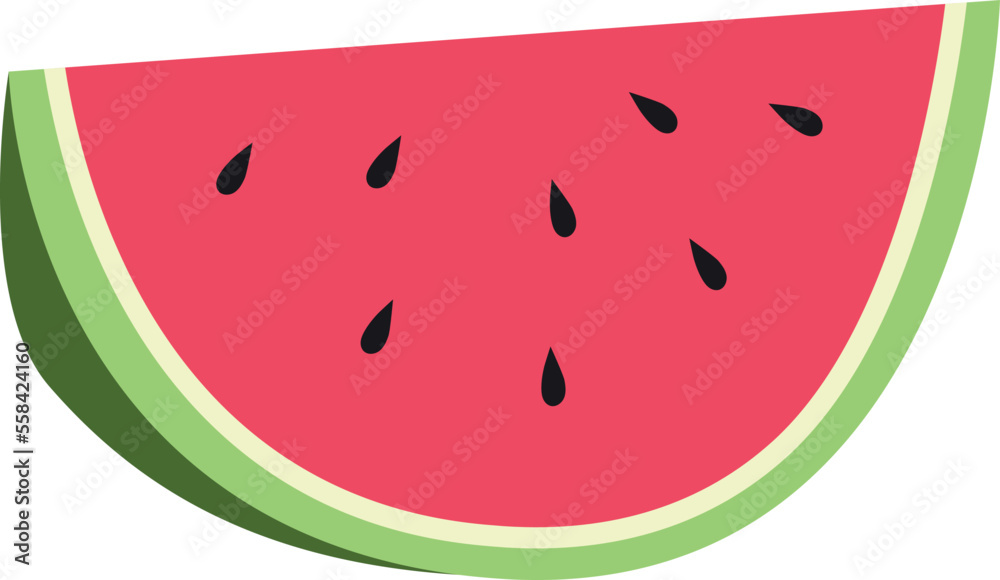 Watermelon slice. Fresh summer symbol. Juicy sweet Watermelon slice. Fresh summer symbol. Juicy sweet