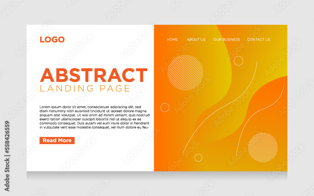 Fototapeta premium landing page abstract background with modern gradient