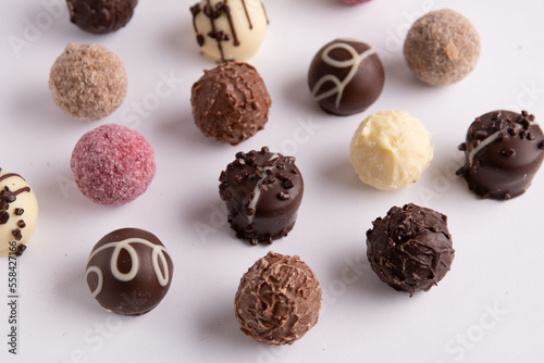 photo sweet multicolored chocolate candies