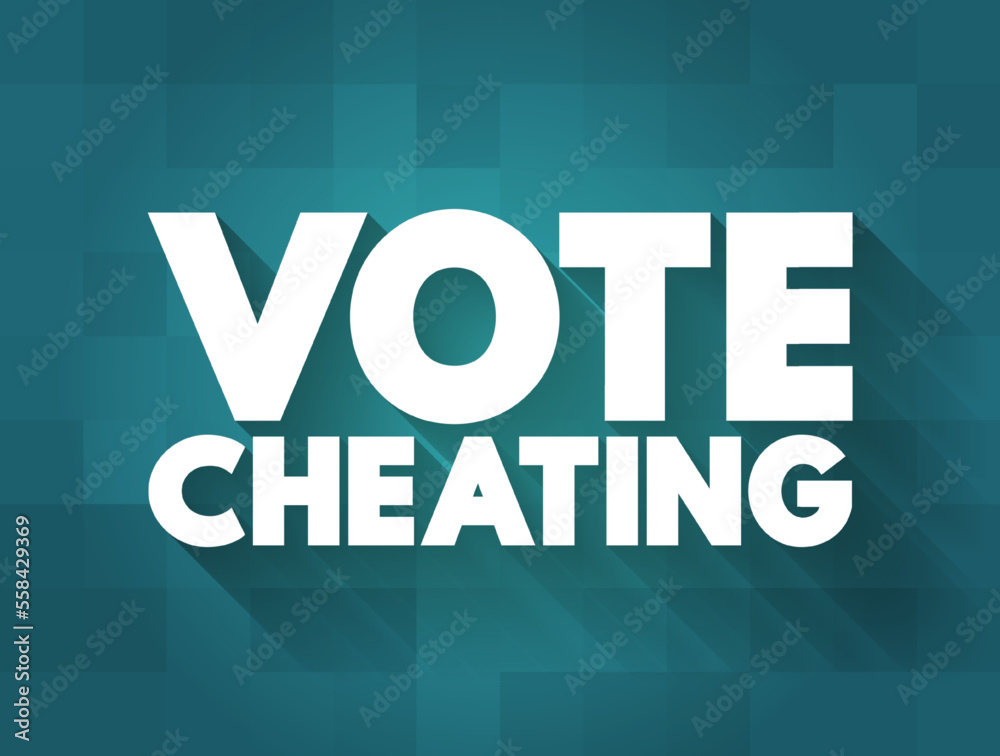 Vote Cheating text concept for presentations and reports