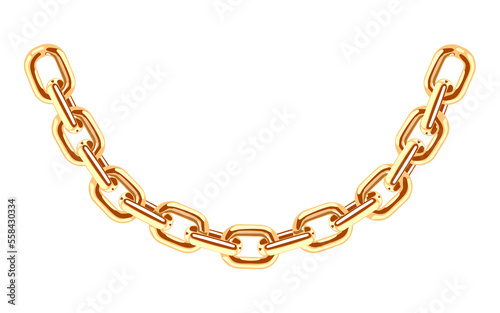 gold chain isolated without background photo