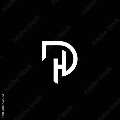 DH HD Logo Design, Creative Minimal Letter HD DH  Monogram