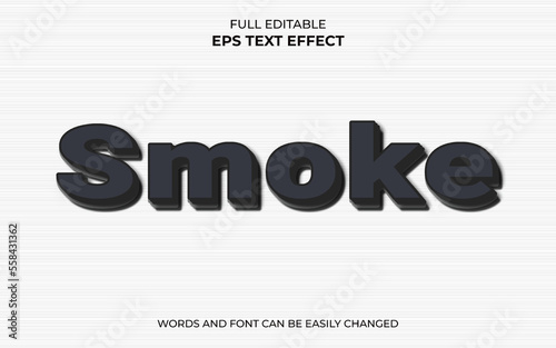 Smoke 3d editable text effect