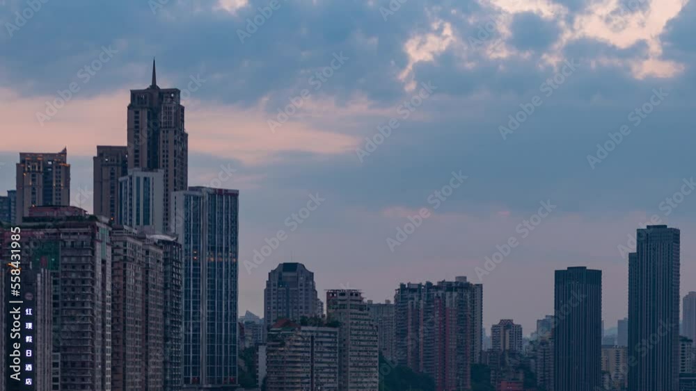 Chongqing timelapse day to night Chongqing timelapse day to night