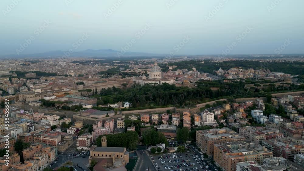 Aerial View Shot of The Vatican City and Saint Peter's Basilica Aerial View Shot of The Vatican City and Saint Peter's Basilica