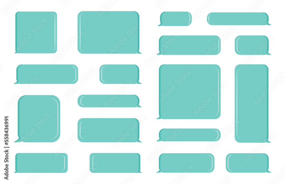 Set of chat message speech bubble. Chat messaging template collection Set of chat message speech bubble. Chat messaging template collection