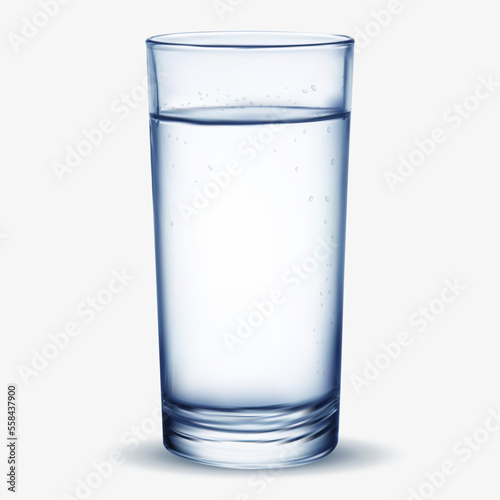 Realistic glasses water cup. 3d glasses water cup