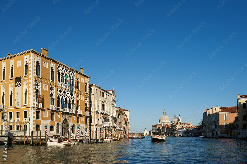 Letters and Science University Art on the Grand Canal of Venice against Academy Bridge