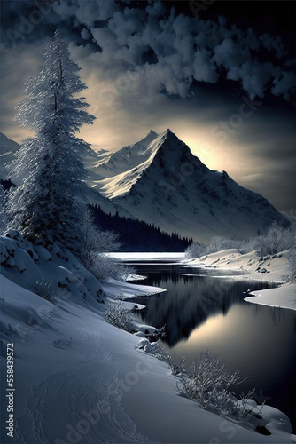 landscape, Winter Wallpaper