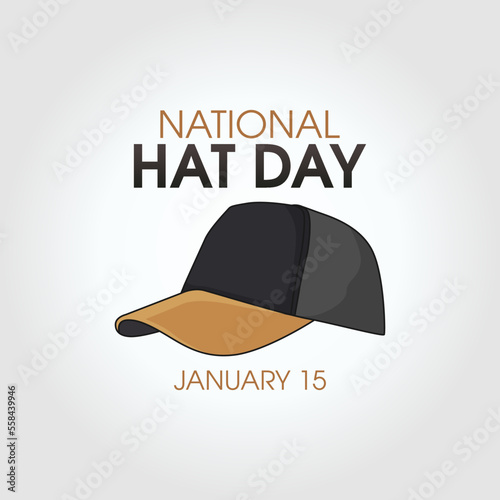vector graphic of national hat day good for national hat day celebration. flat design. flyer design.flat illustration.