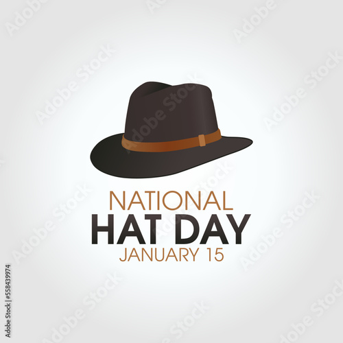 vector graphic of national hat day good for national hat day celebration. flat design. flyer design.flat illustration.