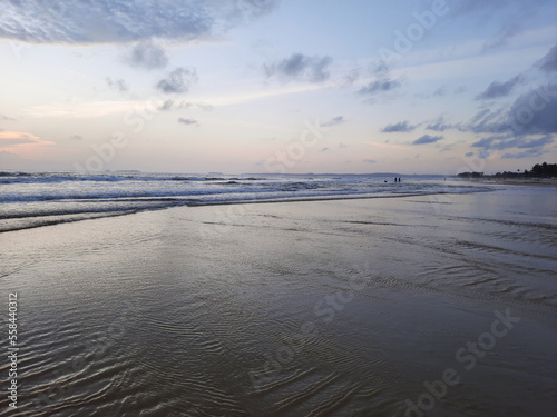 evening sky view in the Goa beach. colva beach.