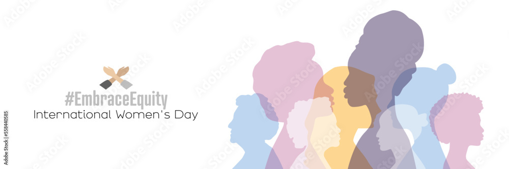 International Women's Day banner. #EmbraceEquity