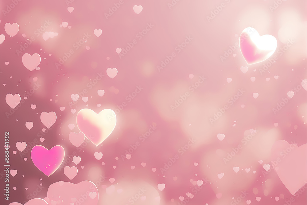 a bunch of pink and red hearts on a pink background