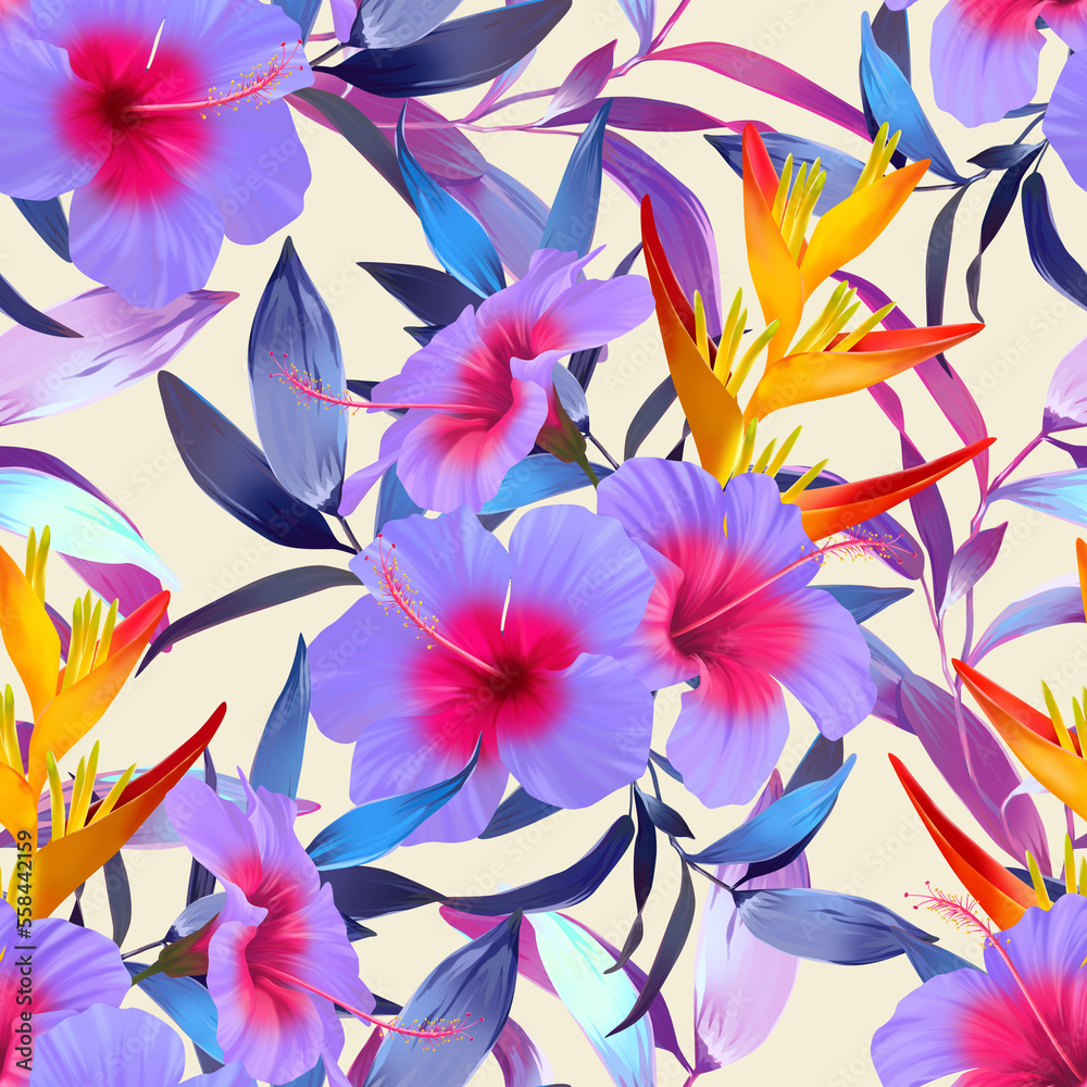 Tropical flower pattern Tropical flower pattern