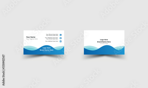 double sided business card illustrator print layout vector file design