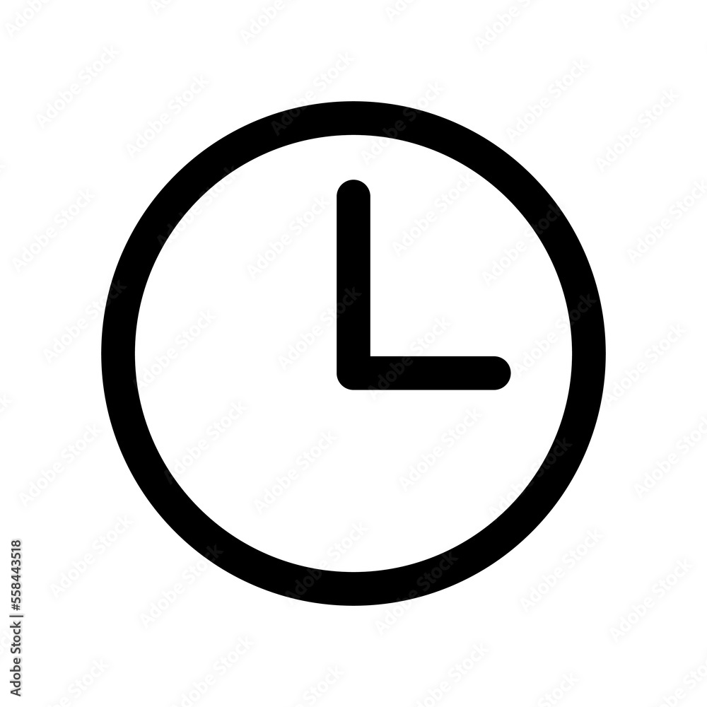 Time icon line isolated on white background. Black flat thin icon on modern outline style. Linear symbol and editable stroke. Simple and pixel perfect stroke vector illustration Time icon line isolated on white background. Black flat thin icon on modern outline style. Linear symbol and editable stroke. Simple and pixel perfect stroke vector illustration