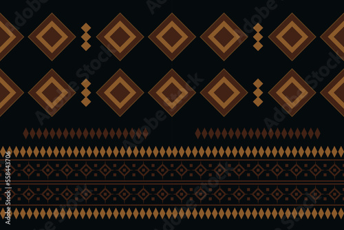 Ethnic fabric pattern geometric style. Sarong Aztec Ethnic oriental pattern traditional dark black background. Abstract,vector,illustration. use for texture,clothing,wrapping,decoration,carpet.