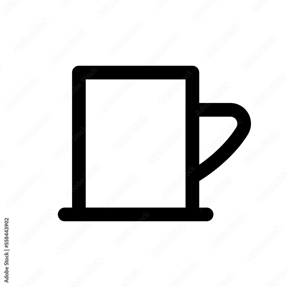 Cup icon line isolated on white background. Black flat thin icon on modern outline style. Linear symbol and editable stroke. Simple and pixel perfect stroke vector illustration Cup icon line isolated on white background. Black flat thin icon on modern outline style. Linear symbol and editable stroke. Simple and pixel perfect stroke vector illustration