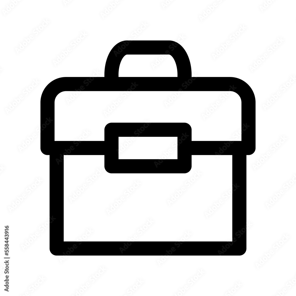 Briefcase icon line isolated on white background. Black flat thin icon on modern outline style. Linear symbol and editable stroke. Simple and pixel perfect stroke vector illustration Briefcase icon line isolated on white background. Black flat thin icon on modern outline style. Linear symbol and editable stroke. Simple and pixel perfect stroke vector illustration