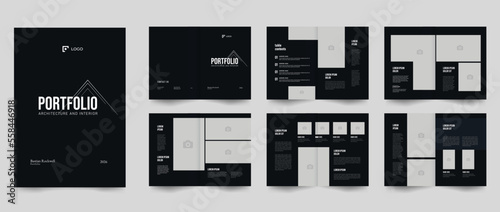 12 page architecture interior portfolio layout template 