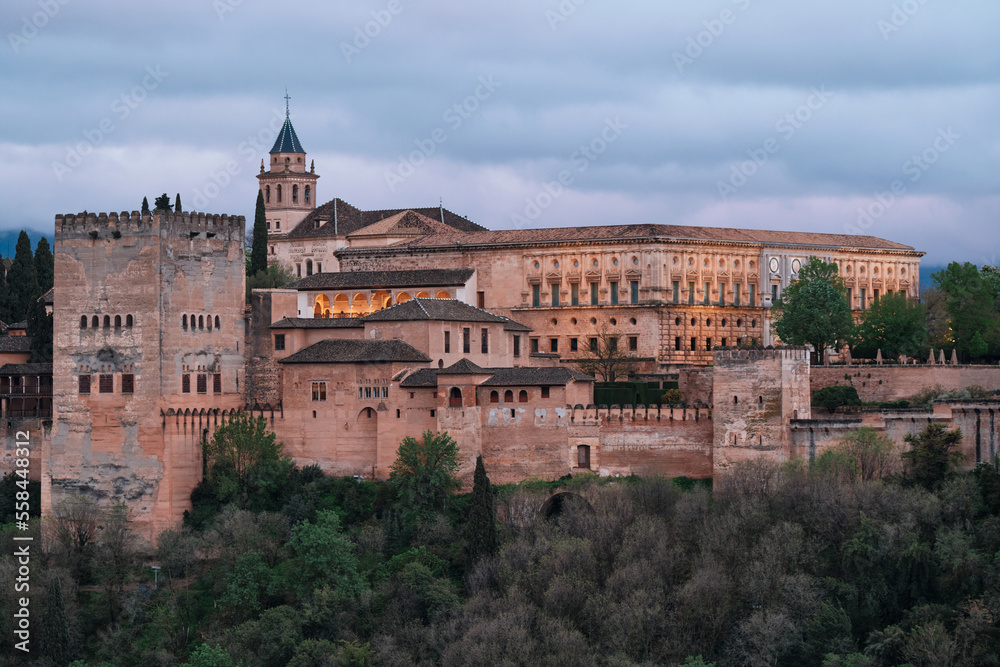 Alhambra castle in the mountains
