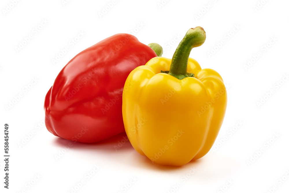 Sweet peppers, isolated on white background. Sweet peppers, isolated on white background.