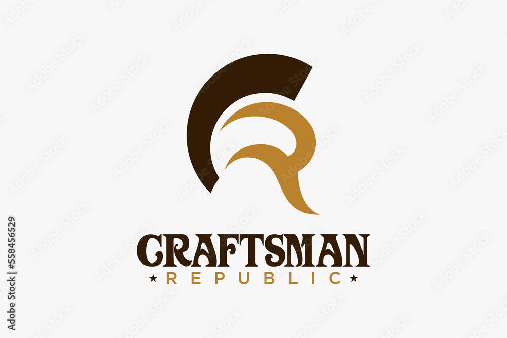 Obraz premium CR initial logo security