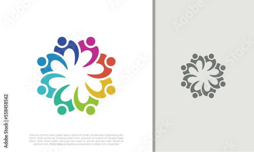 Global Community Logo Icon Elements Template. Community human Logo template vector. Community health care. Abstract Community logo