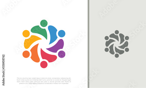 Global Community Logo Icon Elements Template. Community human Logo template vector. Community health care. Abstract Community logo