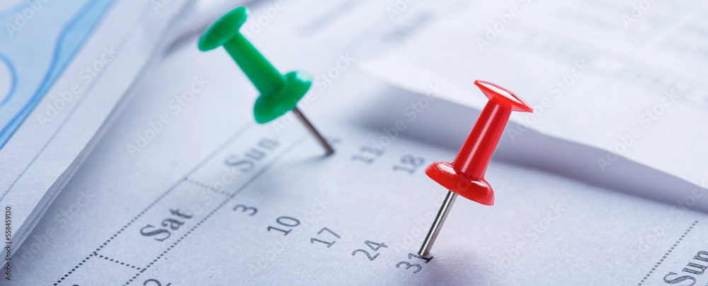 Important date and calendar appointment. pin on calendar. Important date and calendar appointment. pin on calendar.