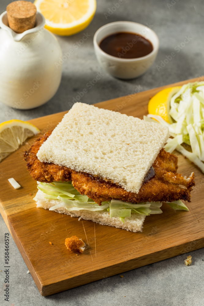 Homemade Japanese Chicken Katsu Sando Sandwich Homemade Japanese Chicken Katsu Sando Sandwich