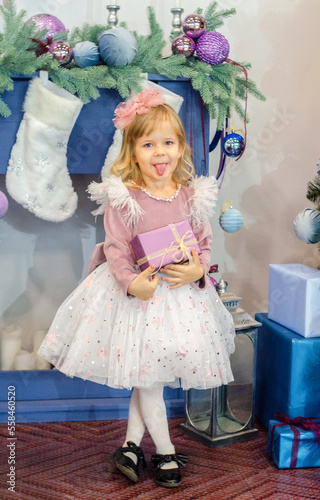 funny little girl in a dress © Katerina Kalinina