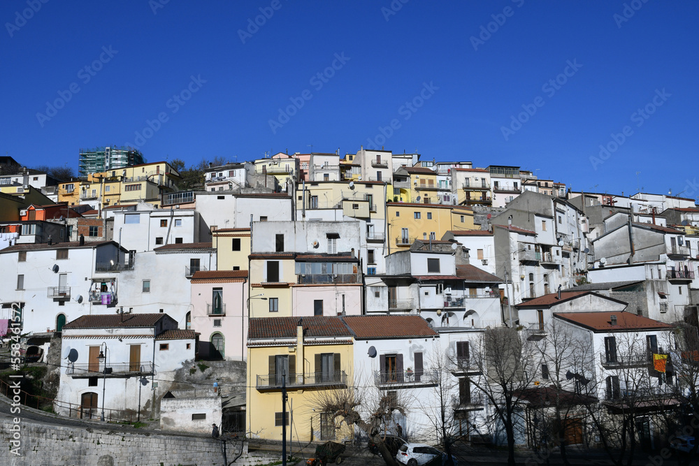 Panoramic view of Rapolla, a small rural town in southern Italy.