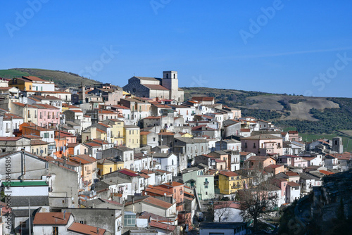 Panoramic view of Rapolla, a small rural town in southern Italy. photo