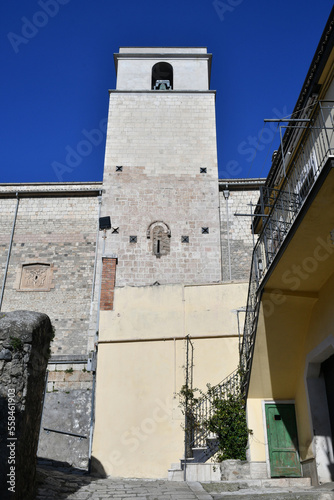 A narrow street among the old houses of Rapolla, a village in the province of Potenza in Italy. photo