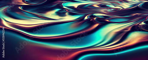 Iridescent Surface with Ripples and Swirls.
