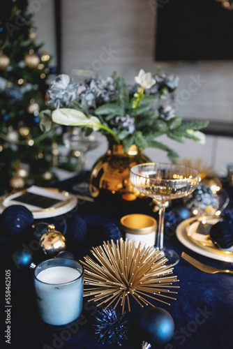 decorated Christmas table