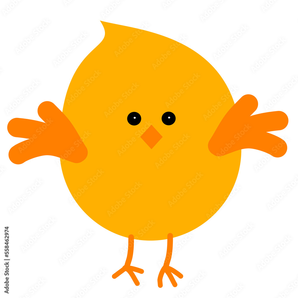 Cute yellow Easter chick illustration Cute yellow Easter chick illustration