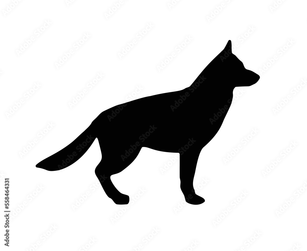 dog german shepherd silhouette