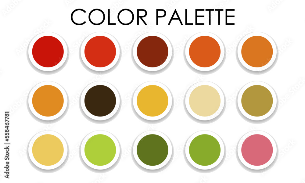 Bright color palette for design. Vector illustration