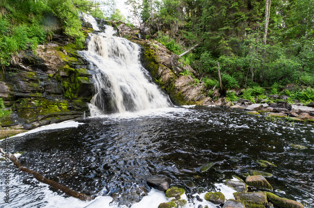 Yukankoski waterfall (also known as White bridges) on the river Kulismayoki Yukankoski waterfall (also known as White bridges) on the river Kulismayoki