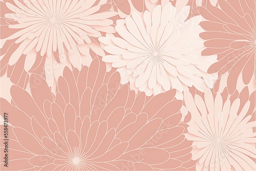 Wallpaper Mural Floral seamless pattern. Generative ai drawn large flower buds. Flower silhouettes. Botanical background. Summer garden texture. Torontodigital.ca
