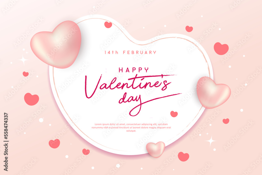 realistic cute valentine romantic illustration