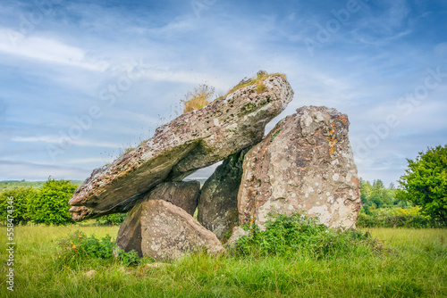 Drumanone dolmen megalithic prehistoric archelogical site, Ireland photo