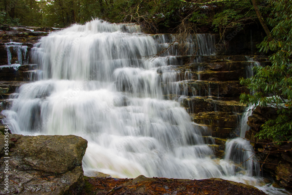 waterfall in winter