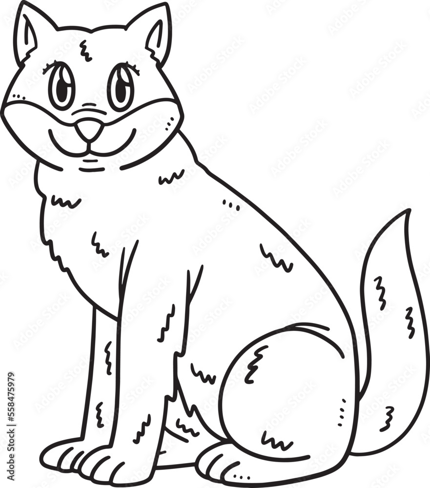 Mother Dog Isolated Coloring Page for Kids Stock Vector | Adobe Stock