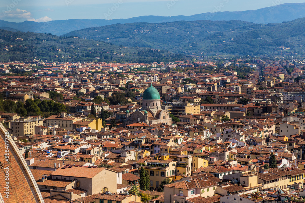 Florence, Italy. Beautiful view of the city from a high point