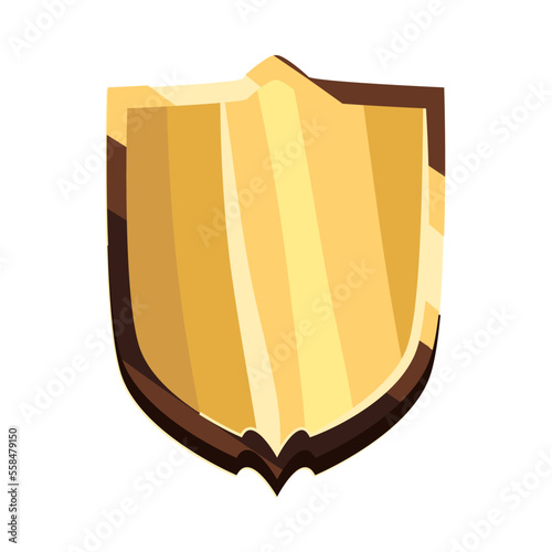 flat golden shield design